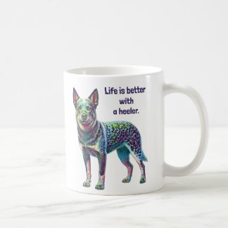 Das Leben ist besser mit einem Heeler Kaffeetasse