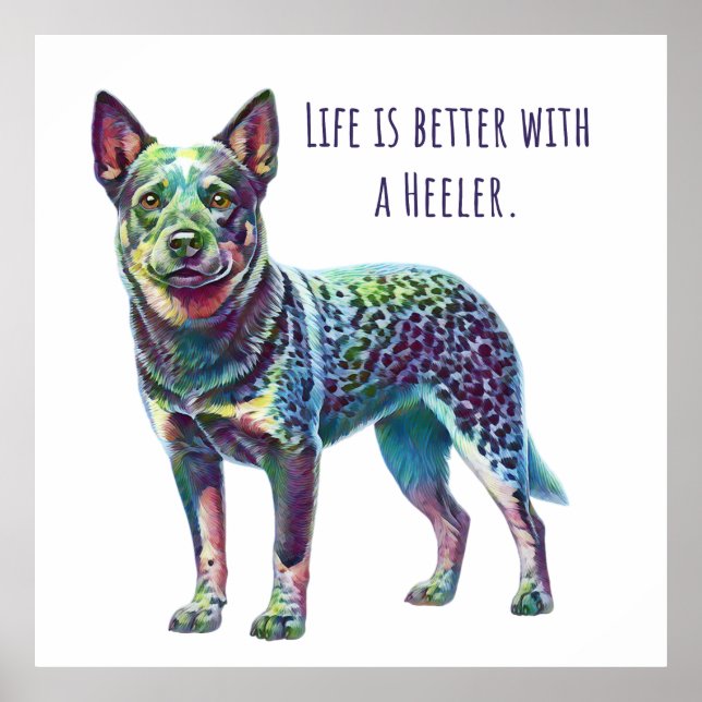 Das Leben ist besser mit einem Heeler Poster (Vorne)