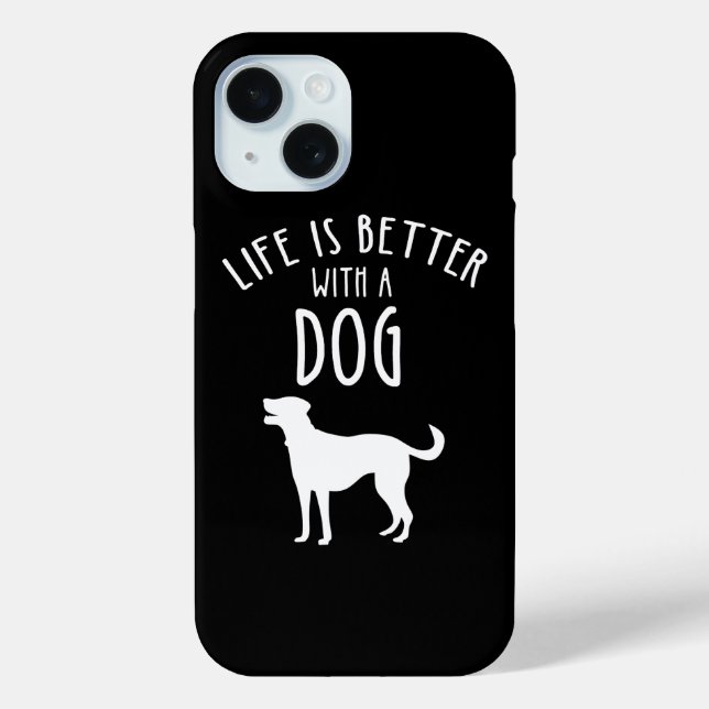 Das Leben ist besser mit einem Hund Case-Mate iPhone Hülle (Rückseite)