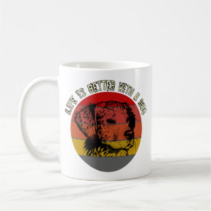 Das Leben ist besser mit einem Hund, im Vintage-St Kaffeetasse