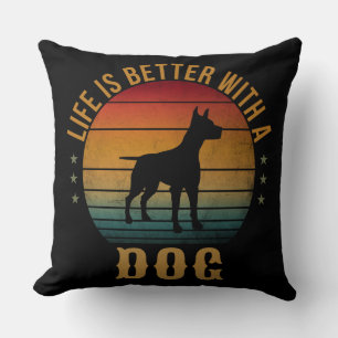 DAS LEBEN IST BESSER MIT EINEM HUND KISSEN