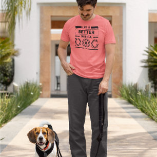 Das Leben ist besser mit einem Hund modern in Schw Tri-Blend Shirt