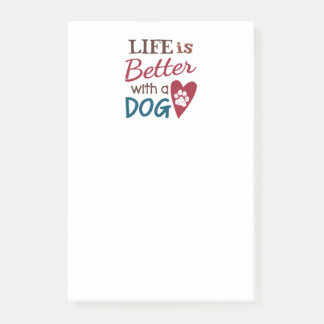 "Das Leben ist besser mit einem Hund" Post-it Klebezettel