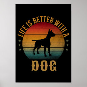 DAS LEBEN IST BESSER MIT EINEM HUND POSTER