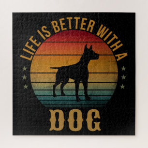 DAS LEBEN IST BESSER MIT EINEM HUND PUZZLE