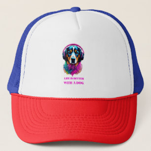 Das Leben ist besser mit einem Hund Truckerkappe