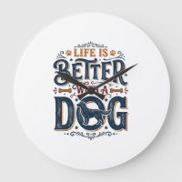 Das Leben ist besser mit einem Hund Vintage Gravur