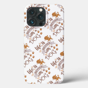 Das Leben ist besser mit einem Hundeschokolade wit Case-Mate iPhone Hülle