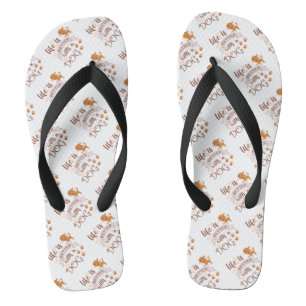 Das Leben ist besser mit einem Hundeschokolade wit Flip Flops