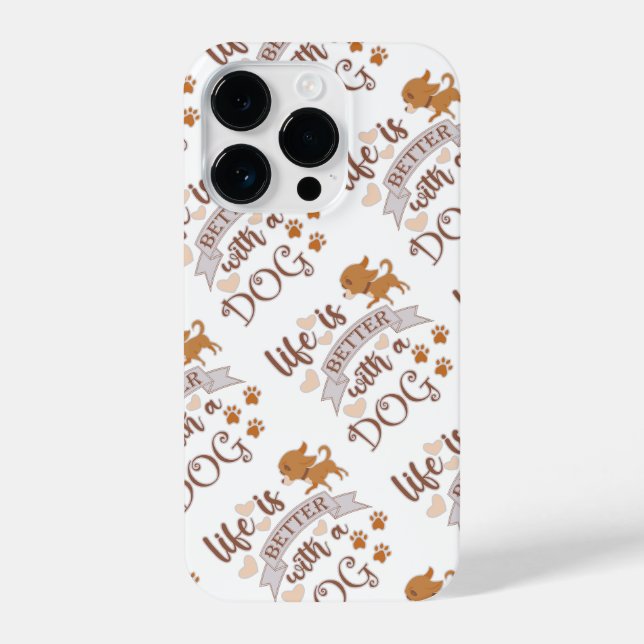Das Leben ist besser mit einem Hundeschokolade wit iPhone Hülle (Rückseite)
