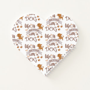 Das Leben ist besser mit einem Hundeschokolade wit Notizbuch