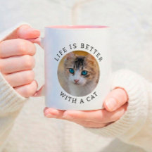 Das Leben ist besser mit einem Katzen Foto und Nam