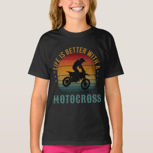 DAS LEBEN IST BESSER MIT EINEM MOTOKROSS-T - Shirt