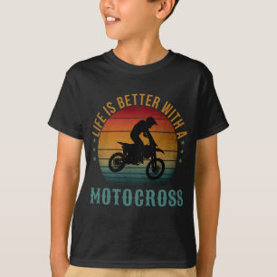 DAS LEBEN IST BESSER MIT EINEM MOTOKROSS-T - Shirt