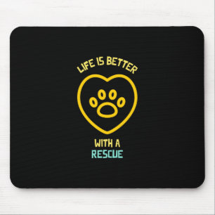 Das Leben ist besser mit einem niedlichen Hundetie Mousepad