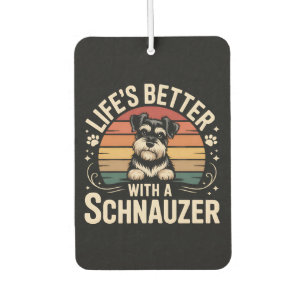 Das Leben ist besser mit einem Schnauzer Autolufterfrischer