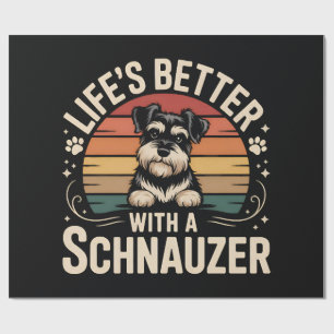 Das Leben ist besser mit einem Schnauzer Geschenkpapier
