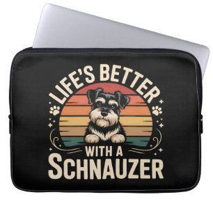 Das Leben ist besser mit einem Schnauzer Laptopschutzhülle