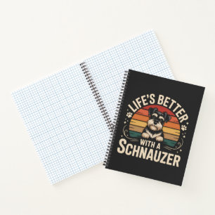 Das Leben ist besser mit einem Schnauzer Notizbuch