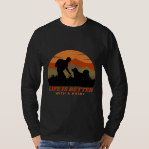 Das Leben ist besser mit einem sibirischen Husky-V T-Shirt