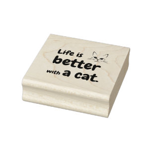 Das Leben ist besser mit einer Briefmarke aus Katz Gummistempel