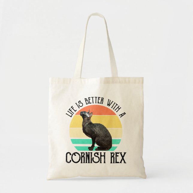 Das Leben ist besser mit einer Cornish Rex Tragetasche (Vorne)