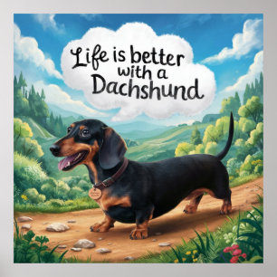 Das Leben ist besser mit einer Dackel Poster