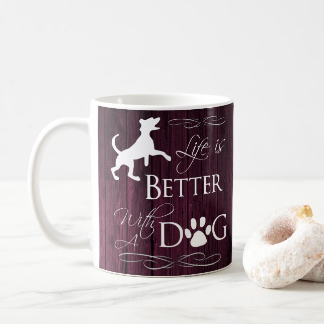 Das Leben ist besser mit einer Dog Coffee Tasse -  (Mit Donut)