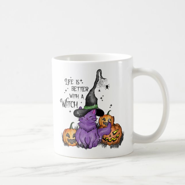 Das Leben ist besser mit einer Hexe Kaffeetasse (Rechts)