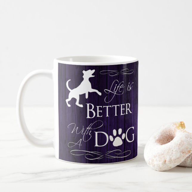Das Leben ist besser mit einer Hunde-Kaffee-Tasse  Kaffeetasse (Mit Donut)
