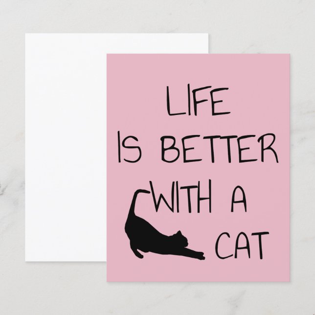 Das Leben ist besser mit einer Katze - Katzenliebh (Vorne/Hinten)