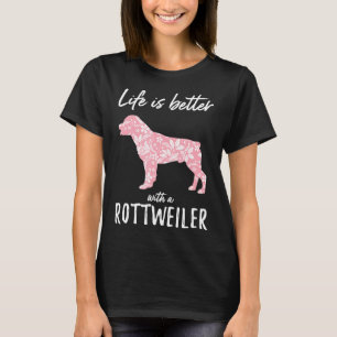 Das Leben ist besser mit einer Rottweiler-Welpe-Li T-Shirt