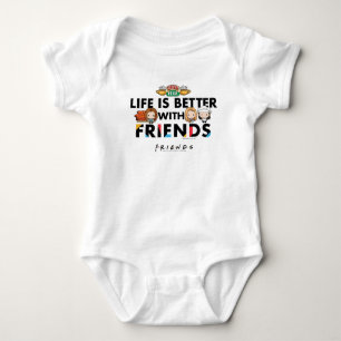 Das Leben ist besser mit FRIENDS™ Chibi-Kunst Baby Strampler