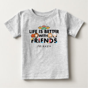 Das Leben ist besser mit FRIENDS™ Chibi-Kunst Baby T-shirt