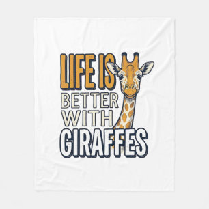 Das Leben ist besser mit Giraffen Vintage-Shirt-De Fleecedecke