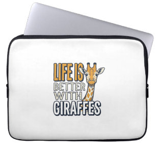 Das Leben ist besser mit Giraffen Vintage-Shirt-De Laptopschutzhülle