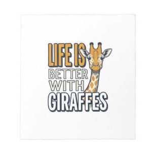 Das Leben ist besser mit Giraffen Vintage-Shirt-De Notizblock