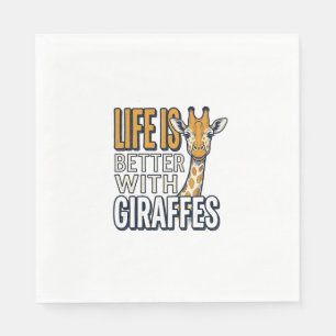 Das Leben ist besser mit Giraffen Vintage-Shirt-De Serviette