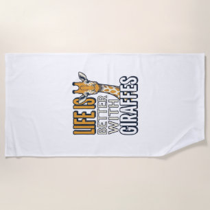Das Leben ist besser mit Giraffen Vintage-Shirt-De Strandtuch