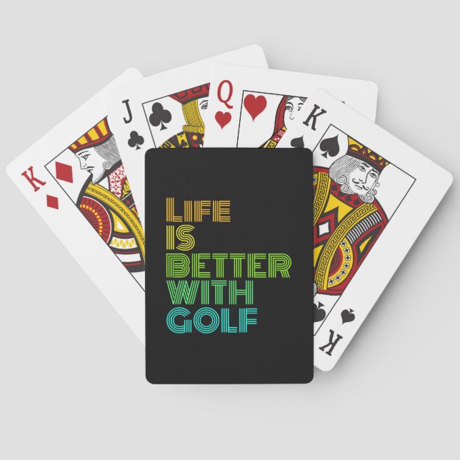 Das Leben ist besser mit Golf Spielkarten (Rückseite)