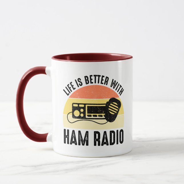 Das Leben ist besser mit Ham Radio Tasse (Links)