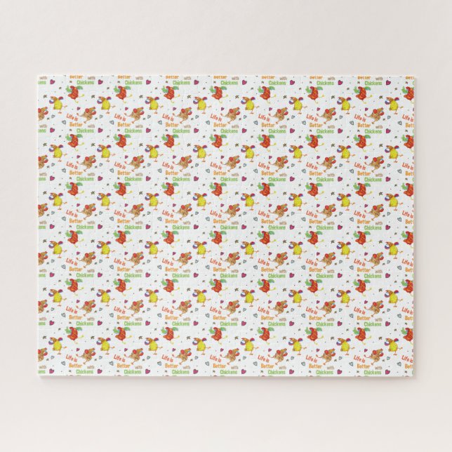 Das Leben ist besser mit Hühnern Puzzle (Horizontal)