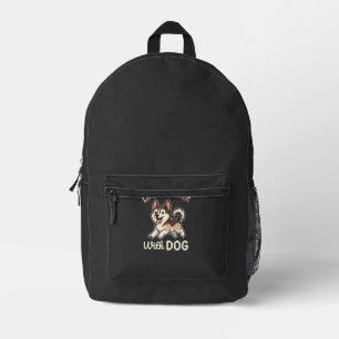 Das Leben ist besser mit Hund Cartoon Bedruckter Rucksack