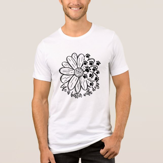 Das Leben ist besser mit Hunden, die Hunde länger  Tri-Blend Shirt (Vorderseite)