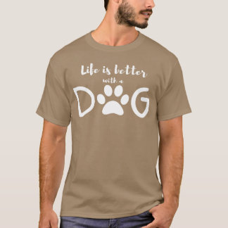 Das Leben ist besser mit Hunden Liebhaber Retro T-Shirt