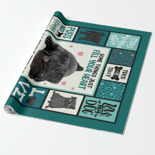Das Leben ist besser mit Hunden Mops Dog Blanket Geschenkpapier