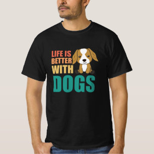 Das Leben ist besser mit Hunden Niedlich Cocker Sp T-Shirt