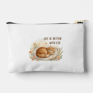 Das Leben ist besser mit Katze - Cozy Floral Nap K Zubehörtasche