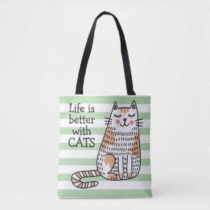 Das Leben ist besser mit Katzen Doodle