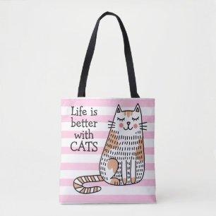 Das Leben ist besser mit Katzen Doodle